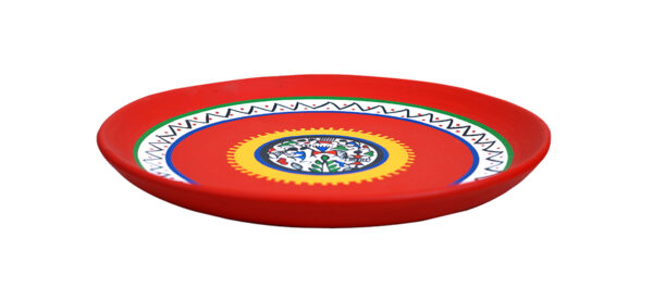 Terracotta Handmade and Handpainted Wall Hanging Plate Warli Art Painting