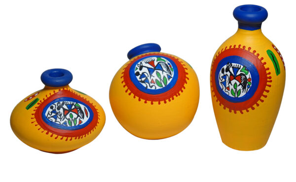Terracotta Diffuser Set Handmade and Handmade Warli Art Painting