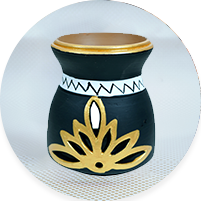 Terracotta Warli Art Pot