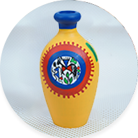 Terracotta Warli Art Flowerpot