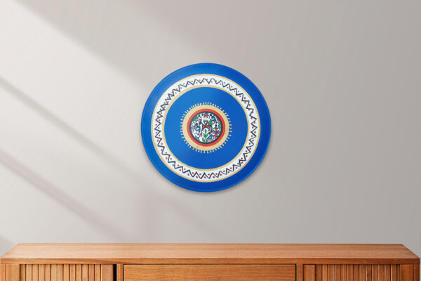 Terracotta Wall Hanging Plates Handmade and Handpainted/Madhubani Painting
