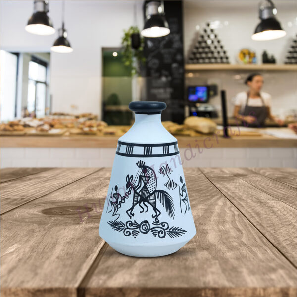 Terracotta Handmade and Hand painting Warli Art Flowerpot