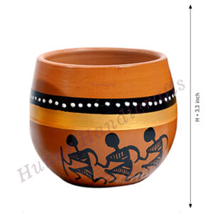 Terracotta Handmade/Handpainted kulhad reusable, Set of 4 pieces