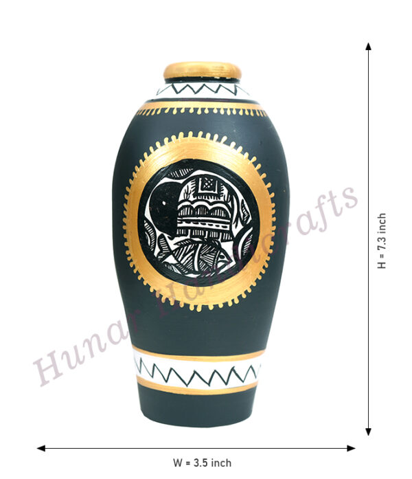 Terracotta Warli Art Flowerpot HH-W-002-003
