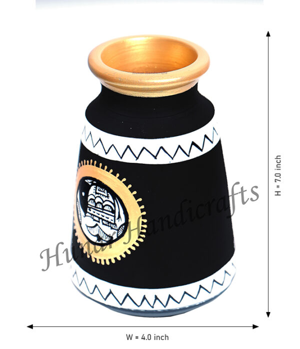 Terracotta Handmade and Handpainted Madhubani Art Flowerpot