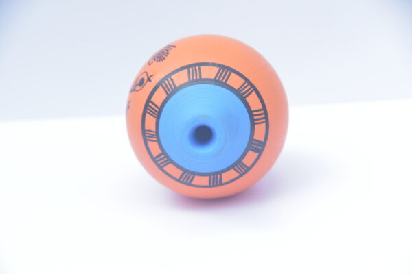 Terracotta Handmade Handpainted Warli Art Flowerpot Yellow