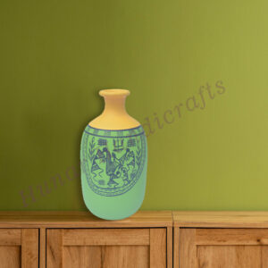 Hunar Handicrafts Flowerpot Warli Art